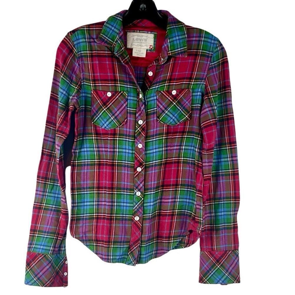 Levi’s Pink Plaid Button Down X-Small